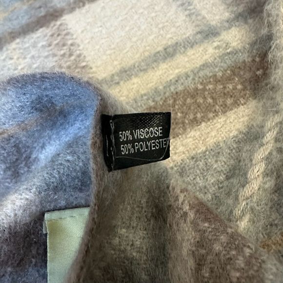 NWT HOUSE OF TWEED Scotland Multicolor Plaid Rectangle Scarf Fringes Unisex - Picture 7 of 8